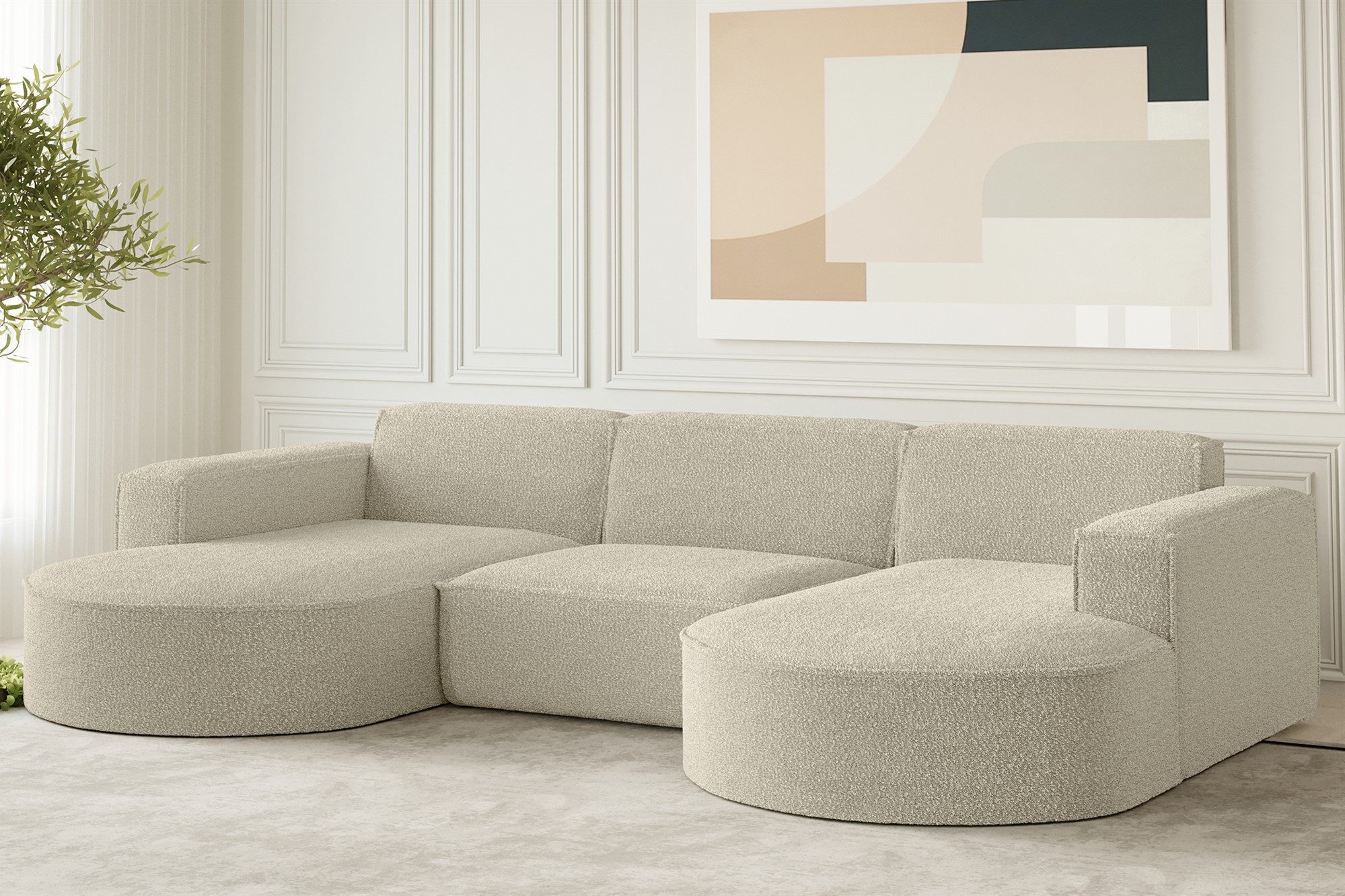 Fun Möbel Wohnlandschaft Wohnlandschaft U-Form Sofa günstig online kaufen