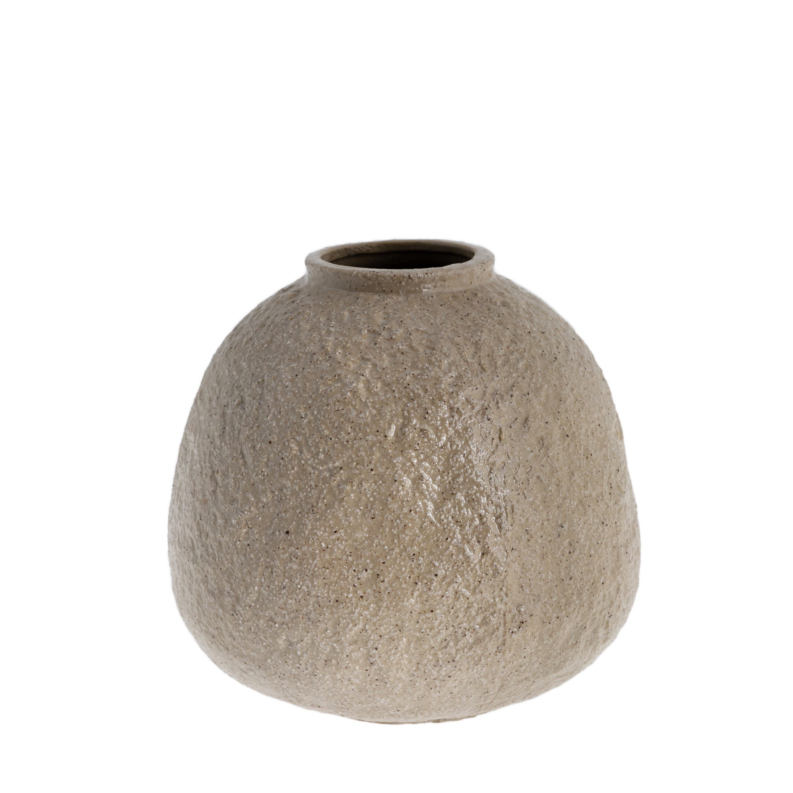 Dekovase Storefactory Vase SANDBY L creme, Ø 20x19 cm