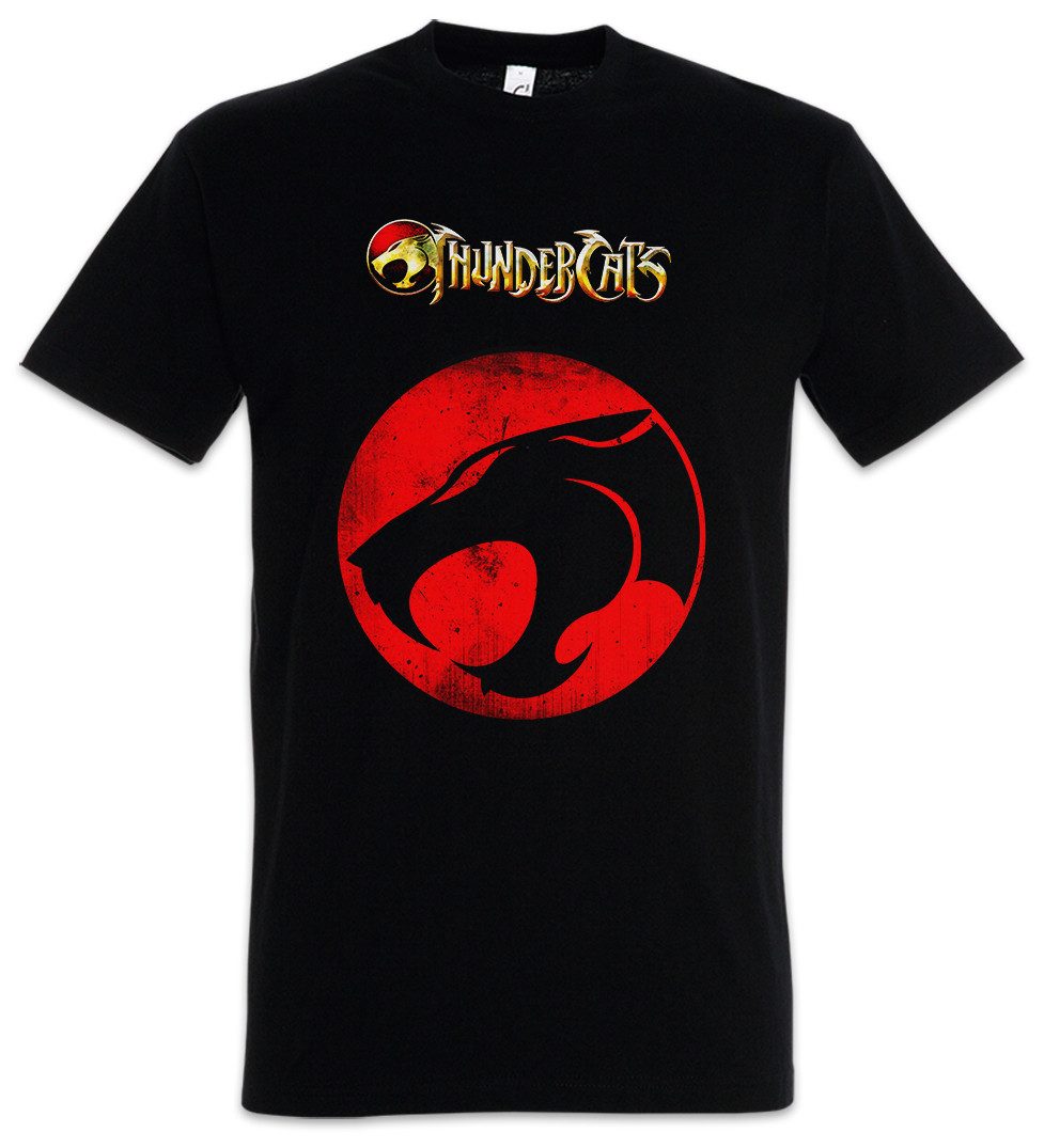 Urban Backwoods Print-Shirt Vintage Mechanic Cat Logo Herren T-Shirt Thundera Kult Thundercats (1-tlg) Comic Cartoon TV Series