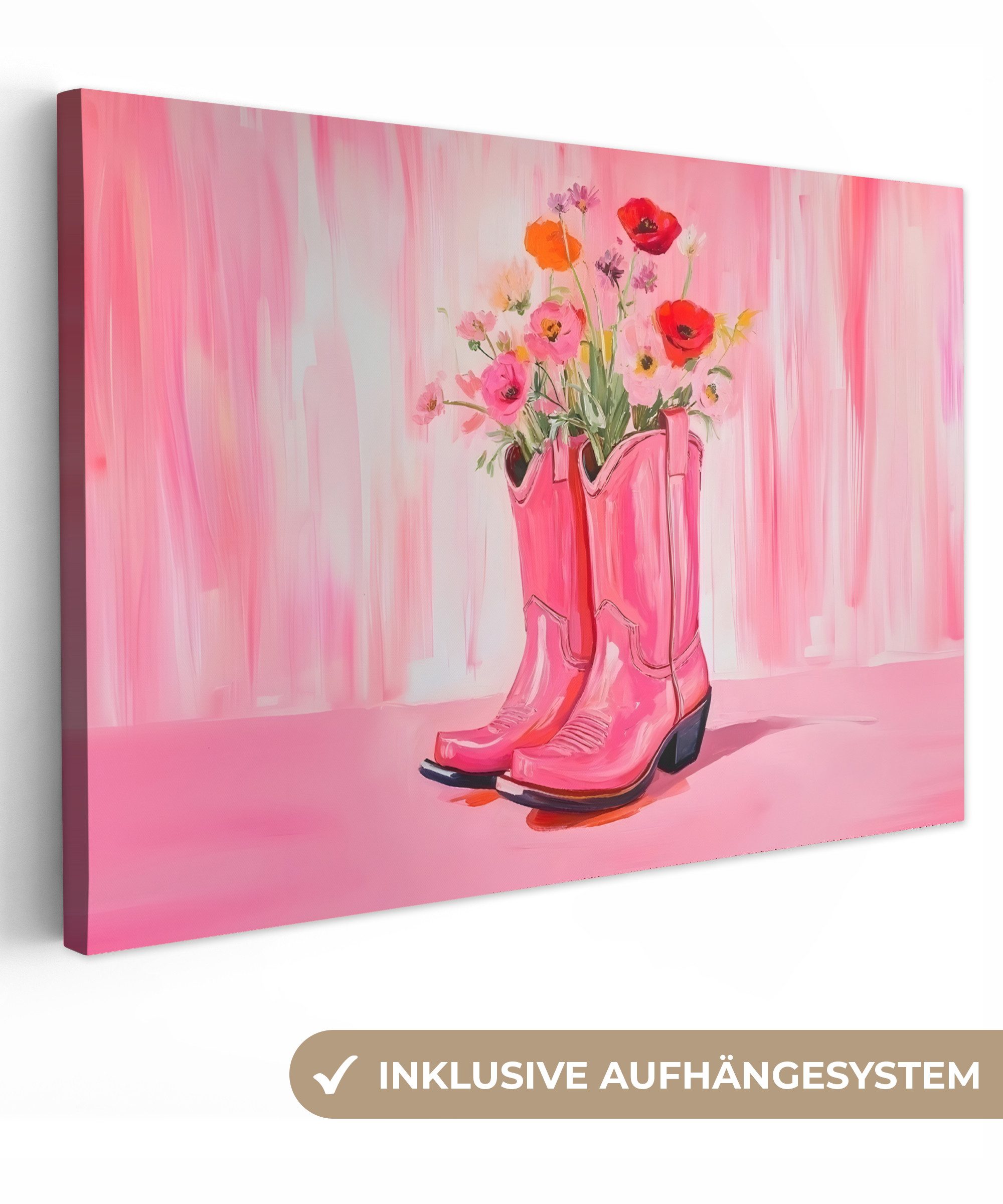 OneMillionCanvasses® Leinwandbild Rosa - Blumen - günstig online kaufen
