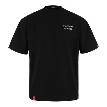 trueprodigy Oversize-Shirt Jinx Logoprint Rundhals dicker Stoff