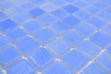 Mosani Mosaikfliesen Mosaikfliese Poolmosaik Schwimmbadmosaik blau antislip