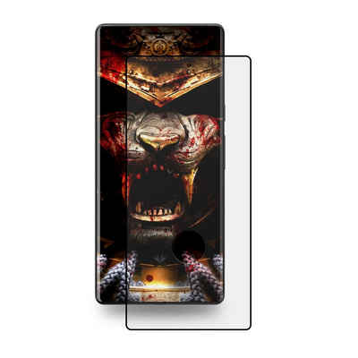 Protectorking Schutzfolie 1x 9H Panzerglas für Google Pixel 7 Pro FULL CURVED KLAR Displayglas, (1-Stück), Displayschutzglas, Schutzglas Echtglas Tempered 9H Härte HD-KLAR