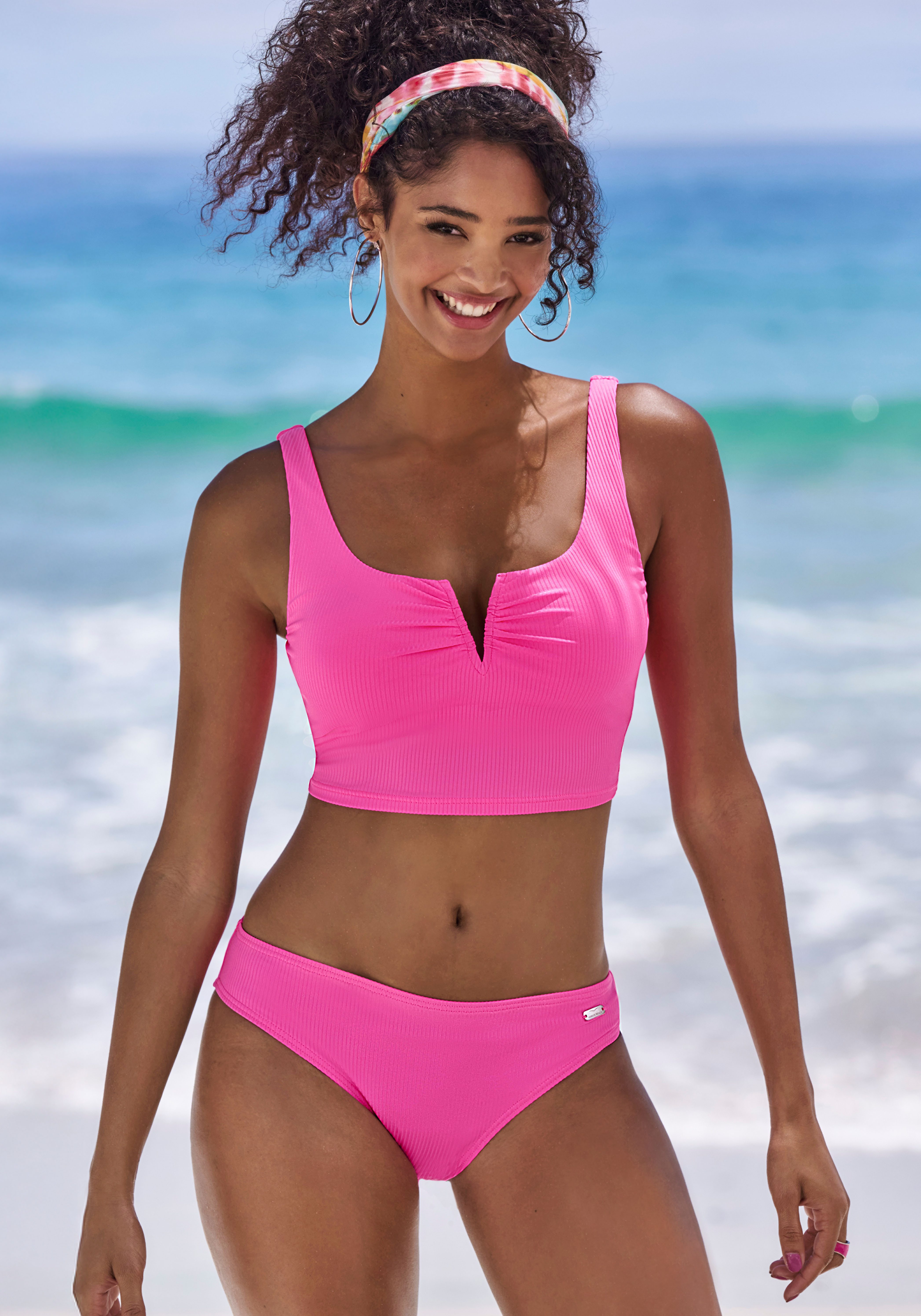 Venice Beach Crop-Bikini-Top Lucky, mit V-Bügel günstig online kaufen