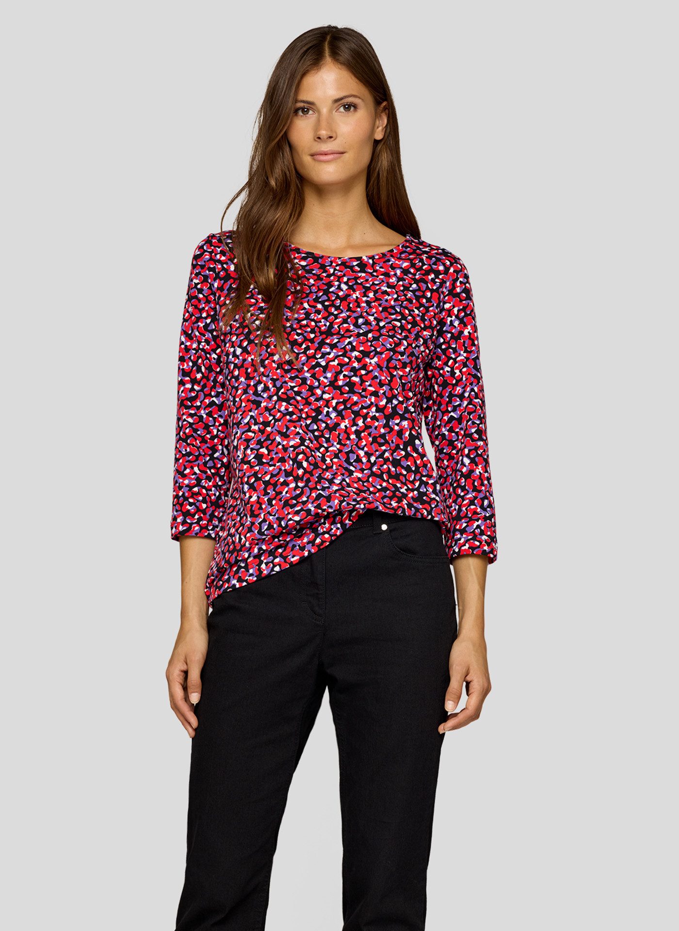 Rabe 3/4-Arm-Shirt Sommershirt mit All-Over Print günstig online kaufen