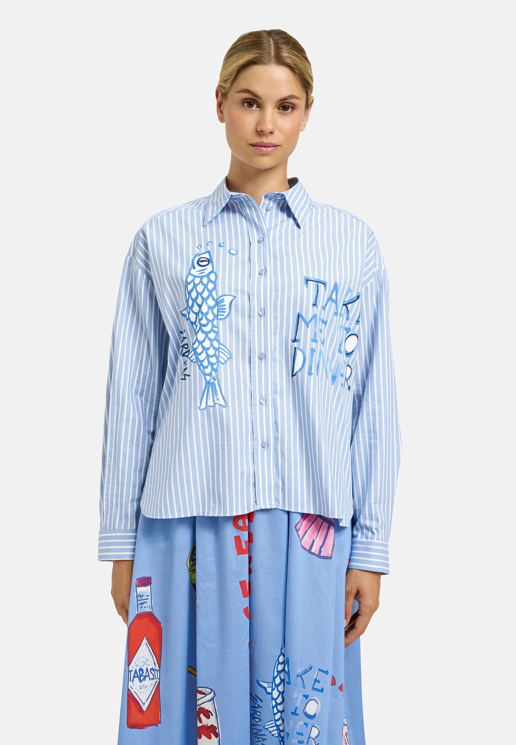 Milano Italy Langarmbluse mit Baumwolle