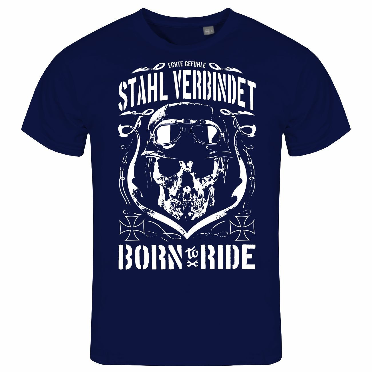 Print-Shirt Herren T-Shirt Stahl verbindet