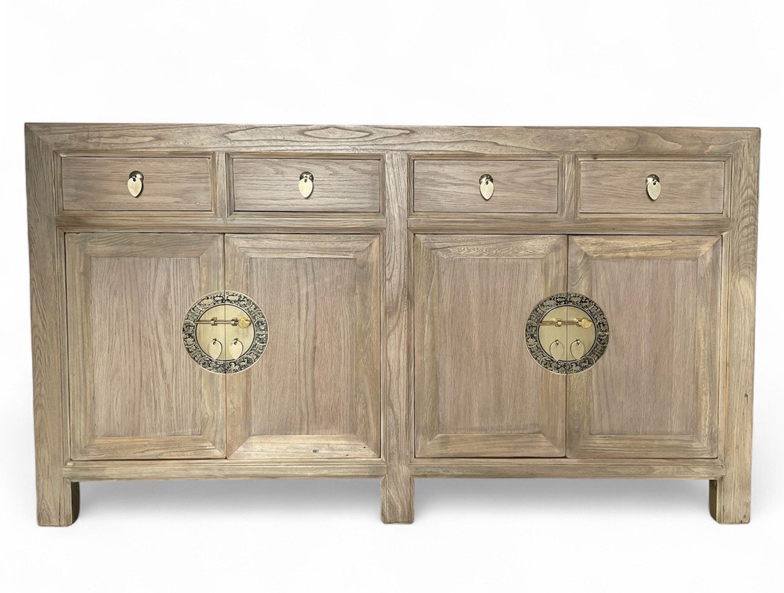 OPIUM OUTLET Sideboard Kommode Schrank Hochzeitsschrank Asia Möbel (Breite x Tiefe x Höhe: 150 cm x 40 cm x 85 cm, komplett montiert, natur-braun), chinesisch asiatisch orientalisch vintage