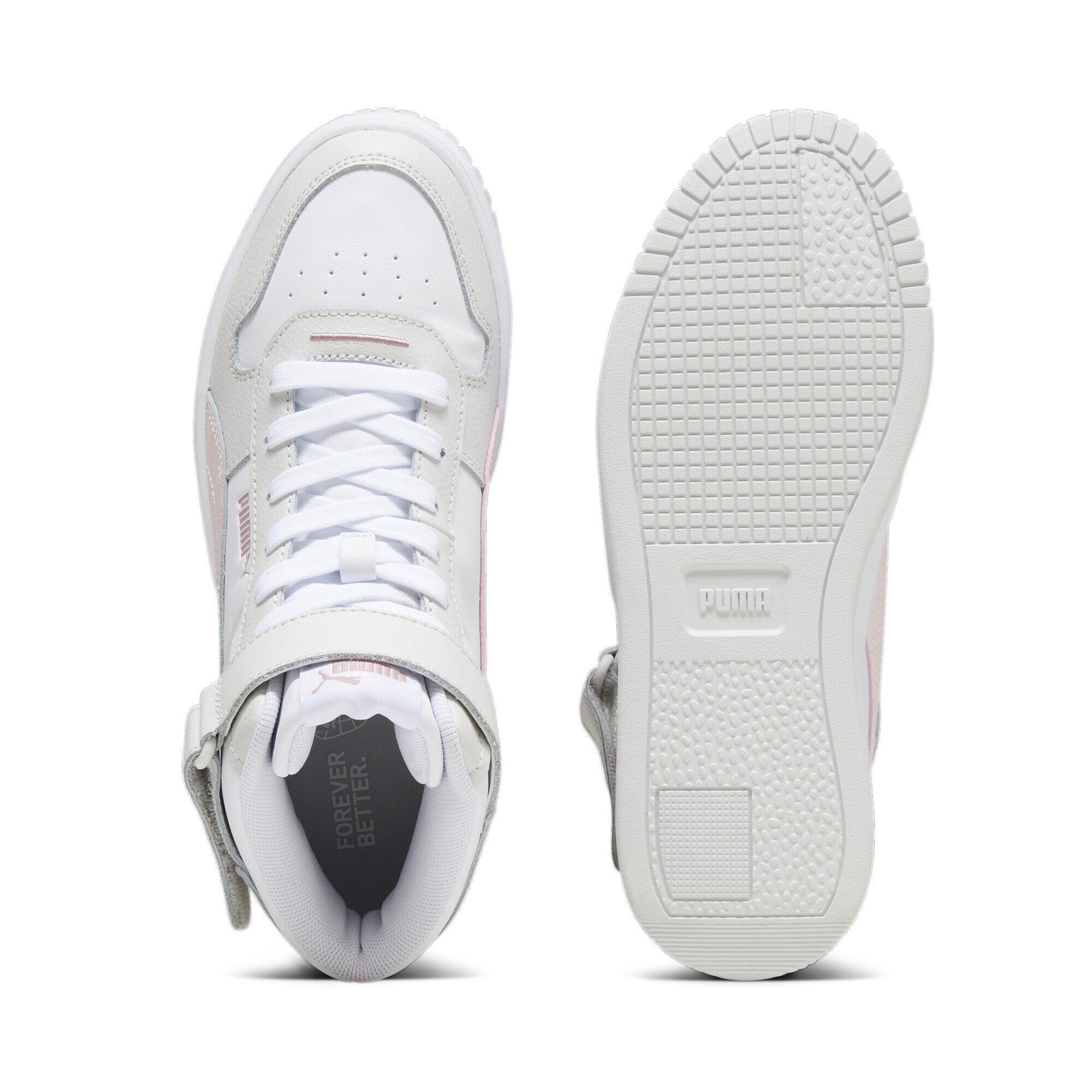 Pink Damen PUMA Feather Street Sneakers Frosty Sneaker Mid White Carina Gray