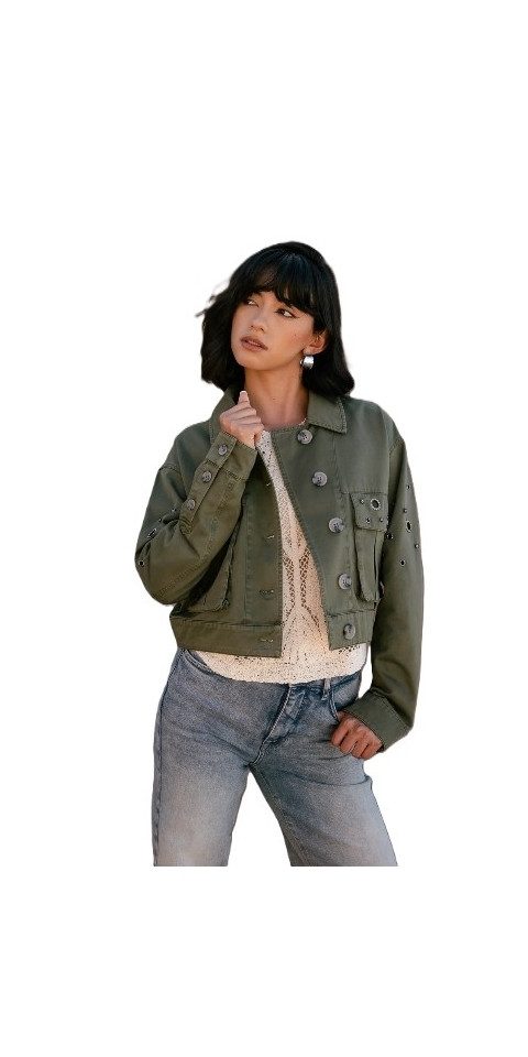 Freeman T. Porter Jeansjacke Vely Plain Damen Jeans Jacke - kurze Hemdjacke - Jacke Damen