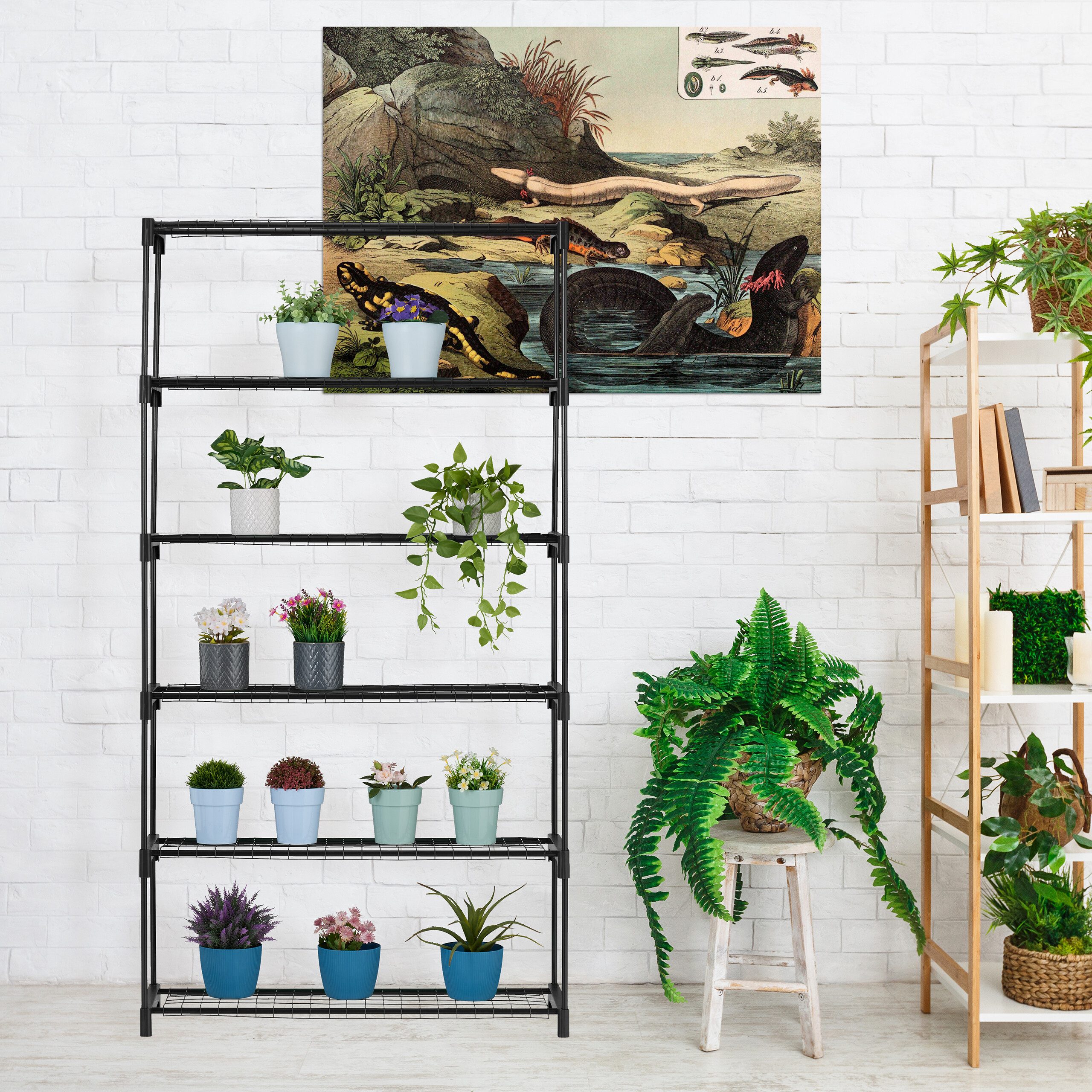 relaxdays Blumenständer Blumenregal Metall 6 Ebenen günstig online kaufen