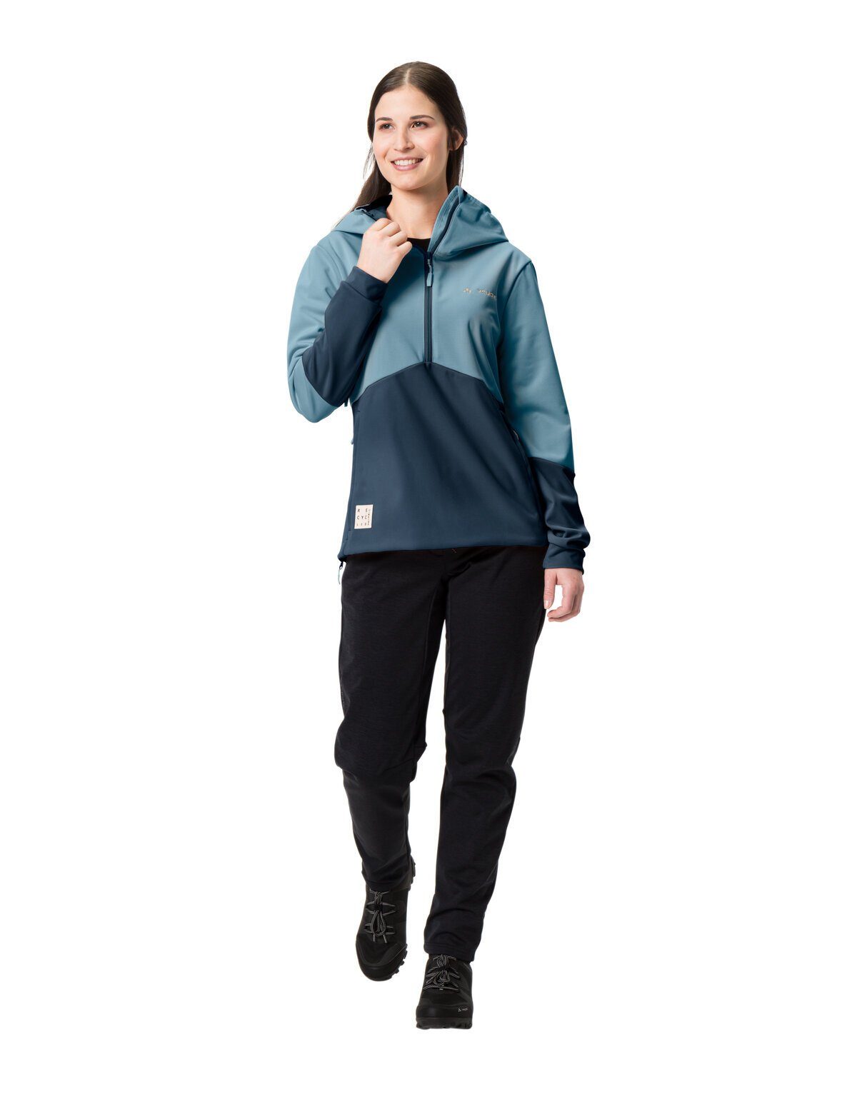 Women's (1-St) dark HZ VAUDE Klimaneutral kompensiert Outdoorjacke Tremalzo Jacket sea Softshell