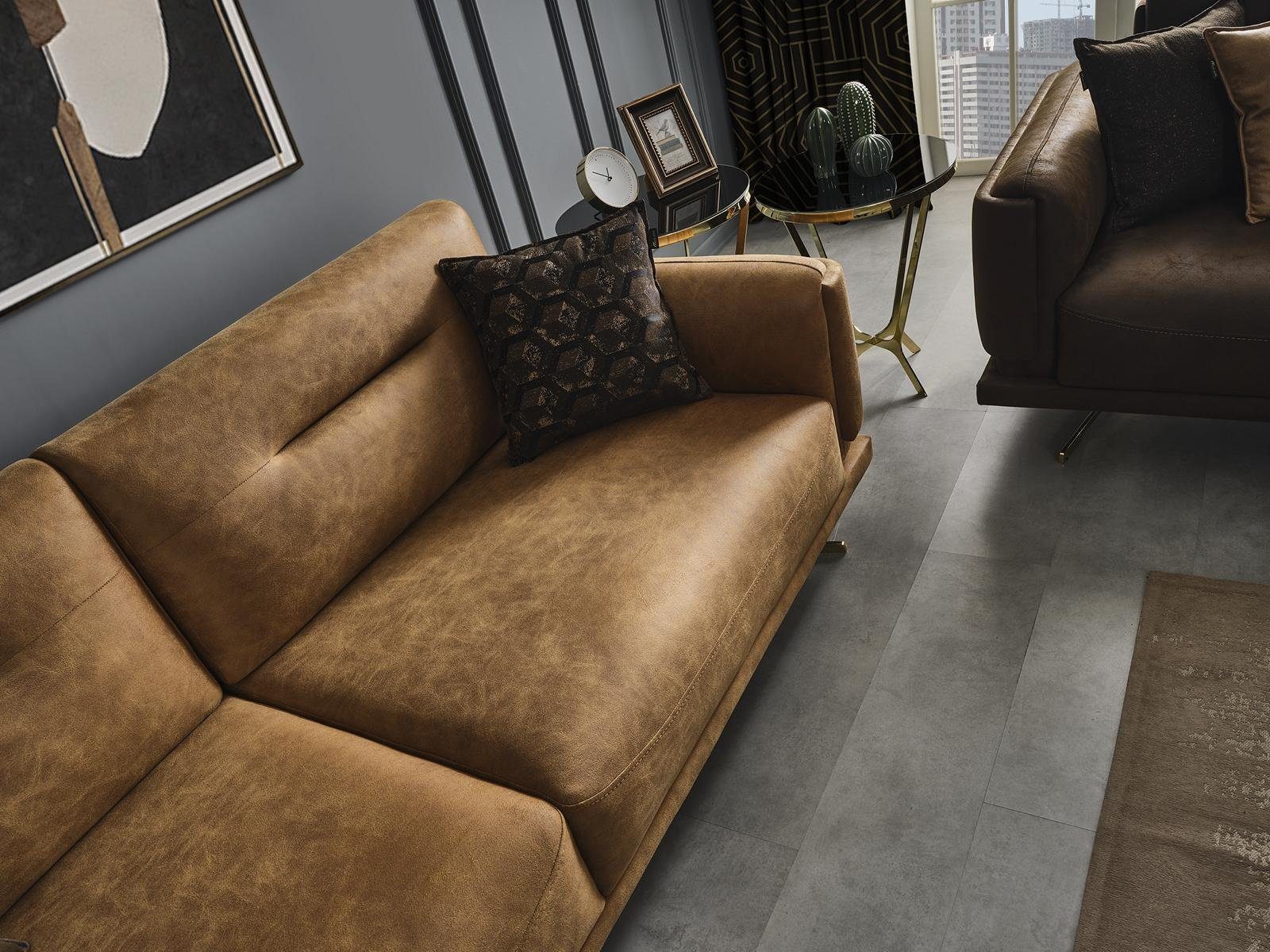 Europe Made Design JVmoebel 1 Dreisitzer 3-er Neu, Sofa Stilvolle Moderner Teile, Möbel in Luxus Beiger Edles