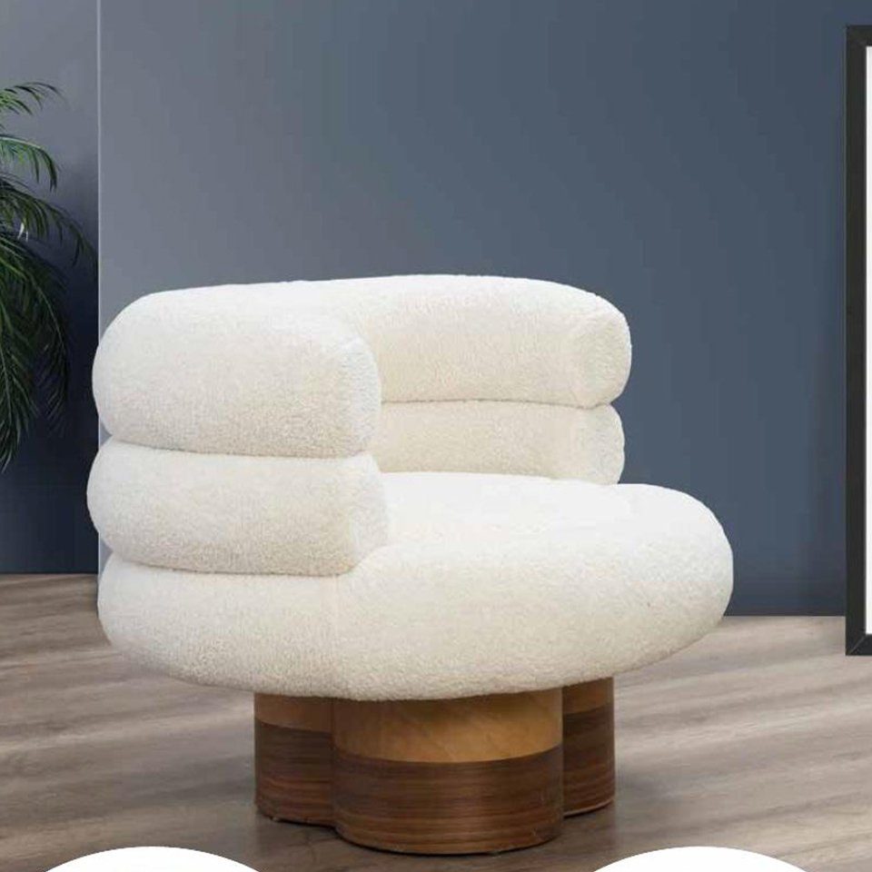 JVmoebel Sessel, Luxus Sessel Einrichtung Textil Möbel Relax Fernseh Stuhl Club Lounge