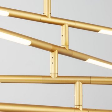 Nova Luce LED Deckenleuchte LED Deckenleuchte Raccio in Gold 8x 5W 2800lm, keine Angabe, Leuchtmittel enthalten: Ja, fest verbaut, LED, warmweiss, Deckenlampe, Deckenbeleuchtung, Deckenlicht