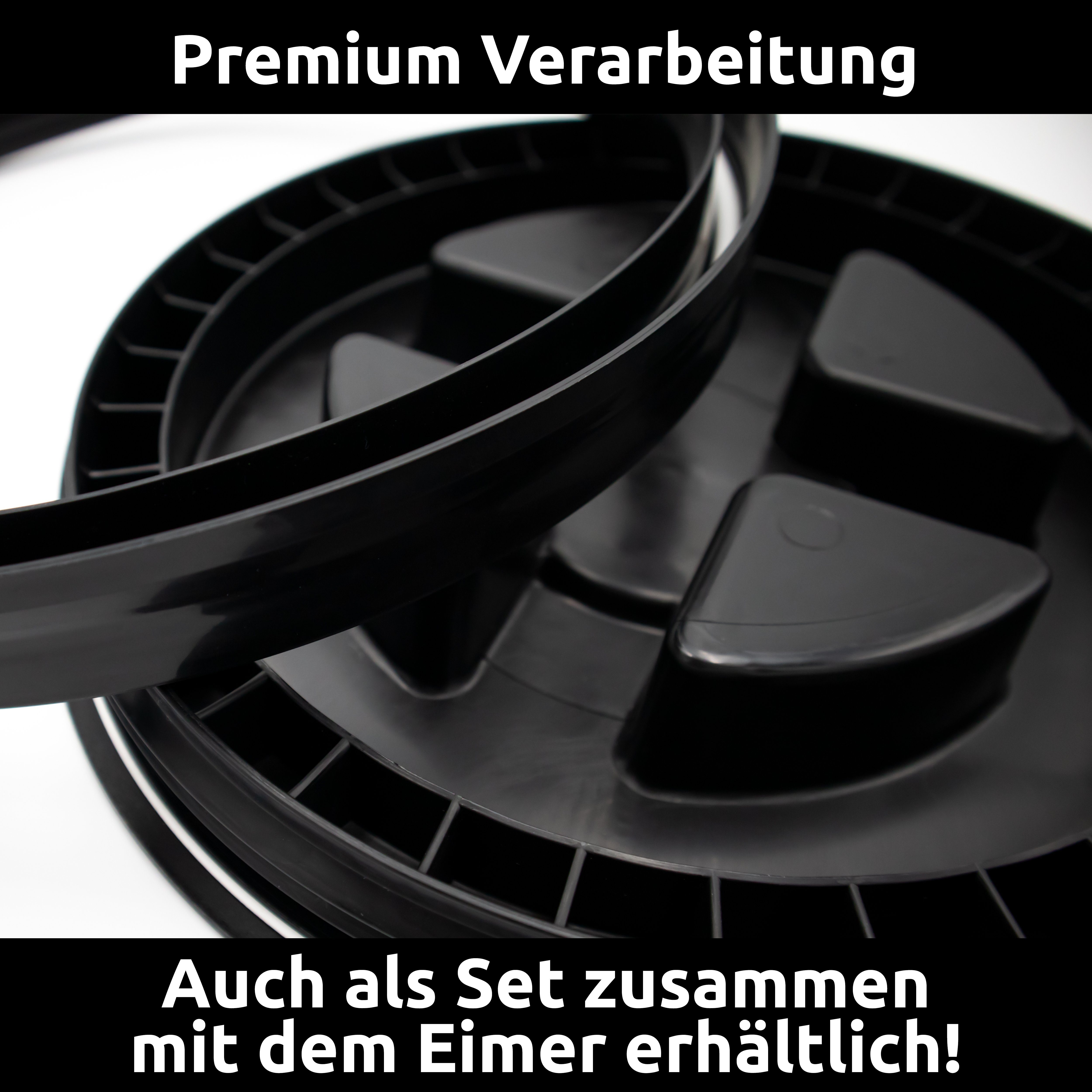Cleaneed Autowaschbürste Premium Eimerdeckel für Auto Wascheimer, (Wasserdicht & Extra Stabil, 1-tlg., Passend für alle gängigen Detailing Buckets), Eimer Deckel, perfekt als Hocker und Aufbewahrung