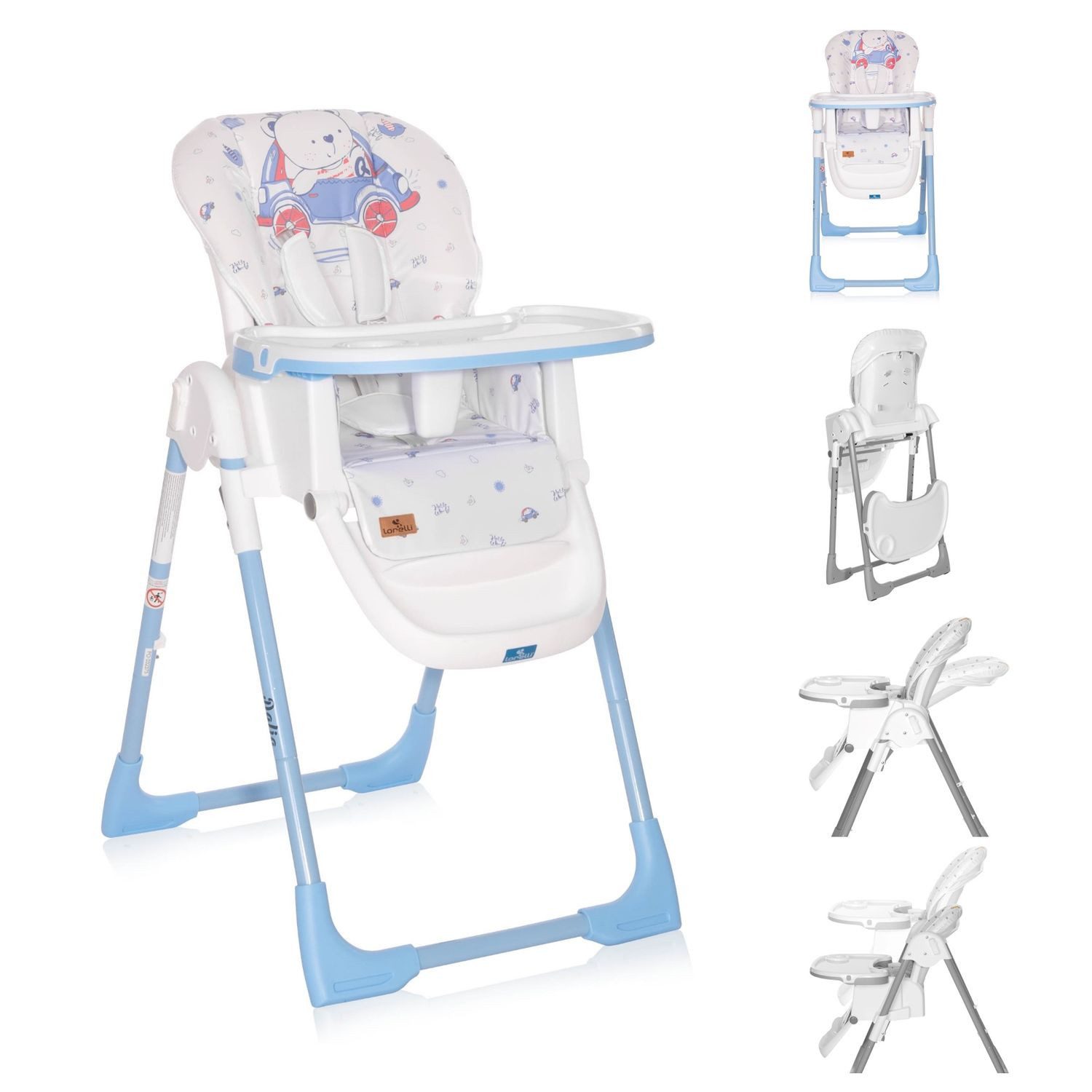 Lorelli Kombihochstuhl Kinderhochstuhl Dalia, klappbar, Sitz und Fußstütze mehrfach verstellbar
