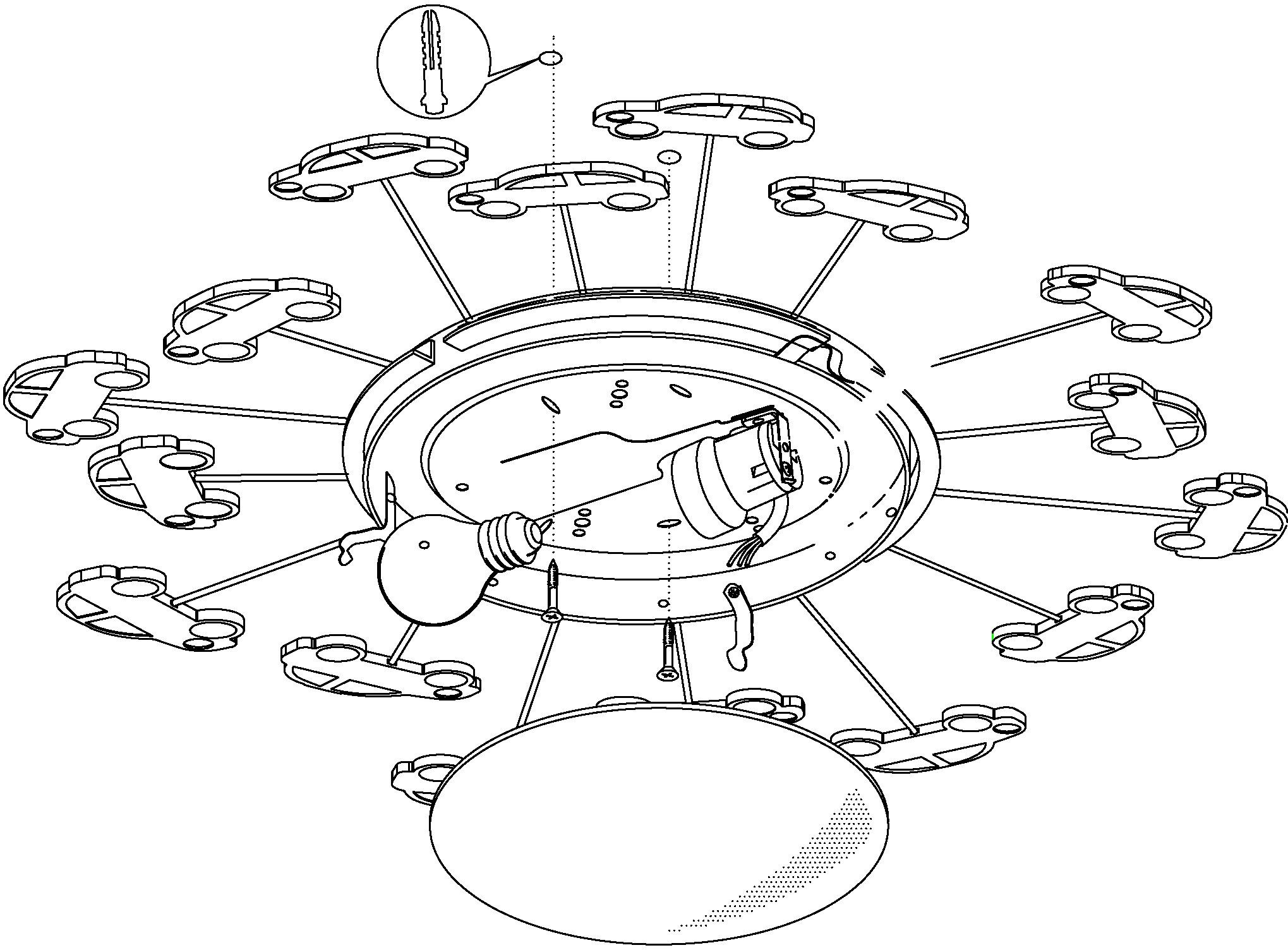 EGLO Deckenleuchte VIKI, ohne Leuchtmittel, Deckenlampe