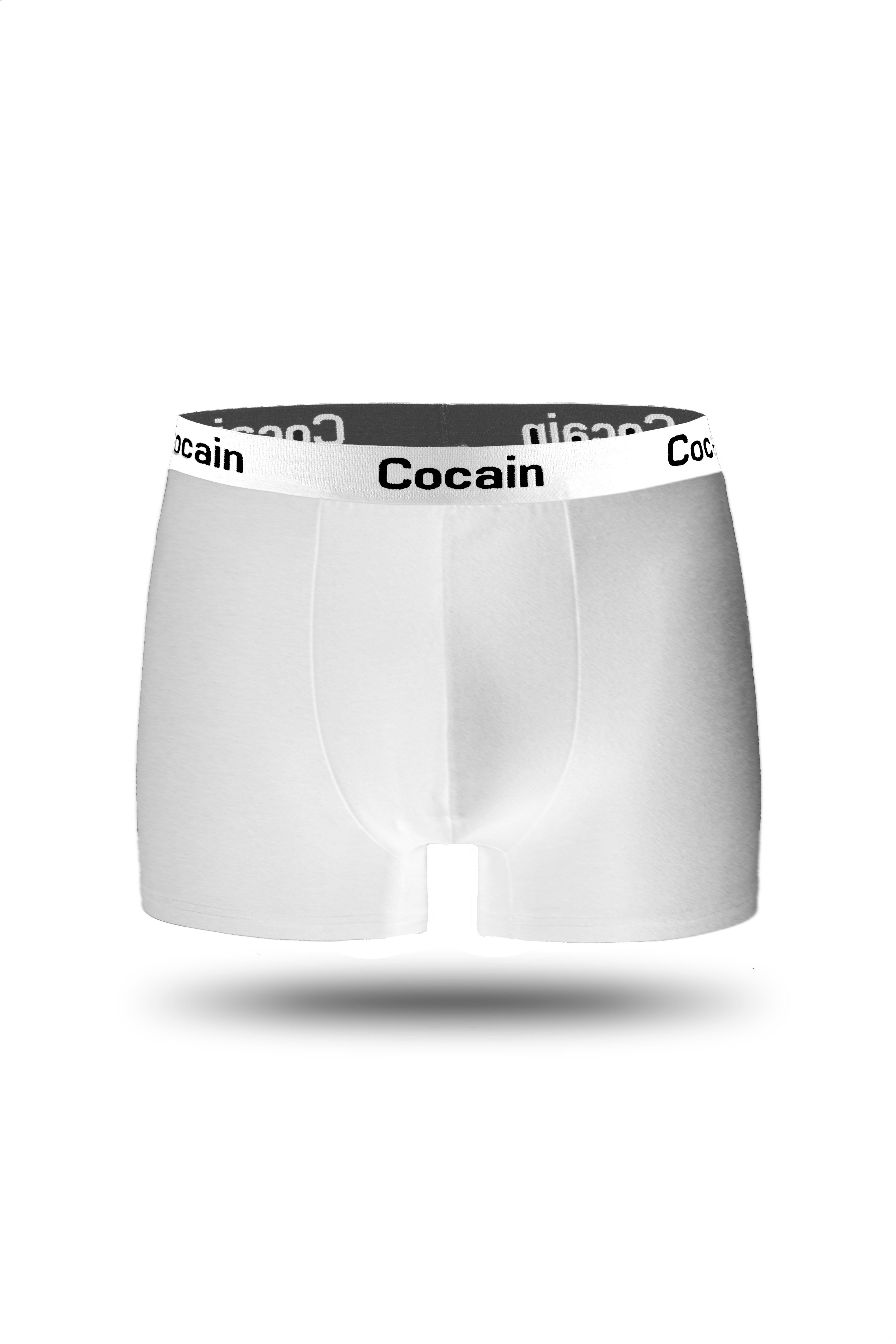Cocain underwear schwarz Boxershorts Europa Herren 5er-Pack) - Spitzenqualität grau blau Boxershorts weiss - Logoschriftzug rot - - aus Bund am (5-St
