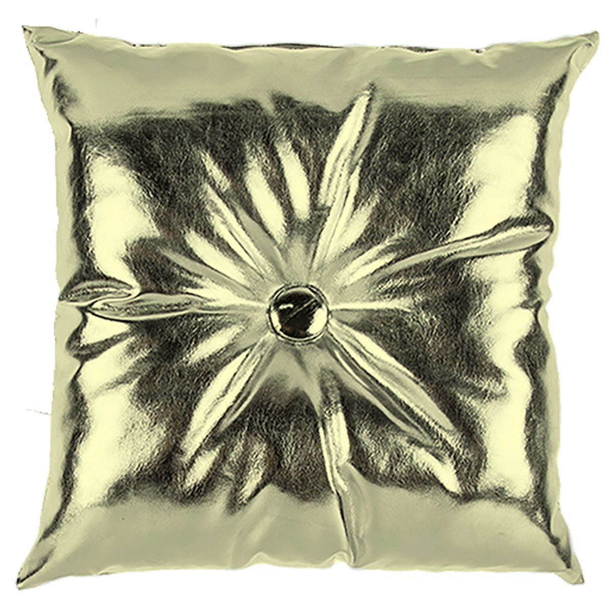 Marabellas Shop Dekokissen Couchkissen 30x30cm in Metalloptik gold oder silber als Dekokissen, ansprechende Punkt-Steppung
