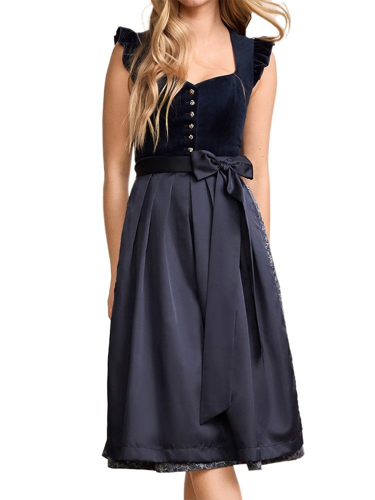 Krüger Madl Dirndl Dirndl Melora 70cm Länge marine
