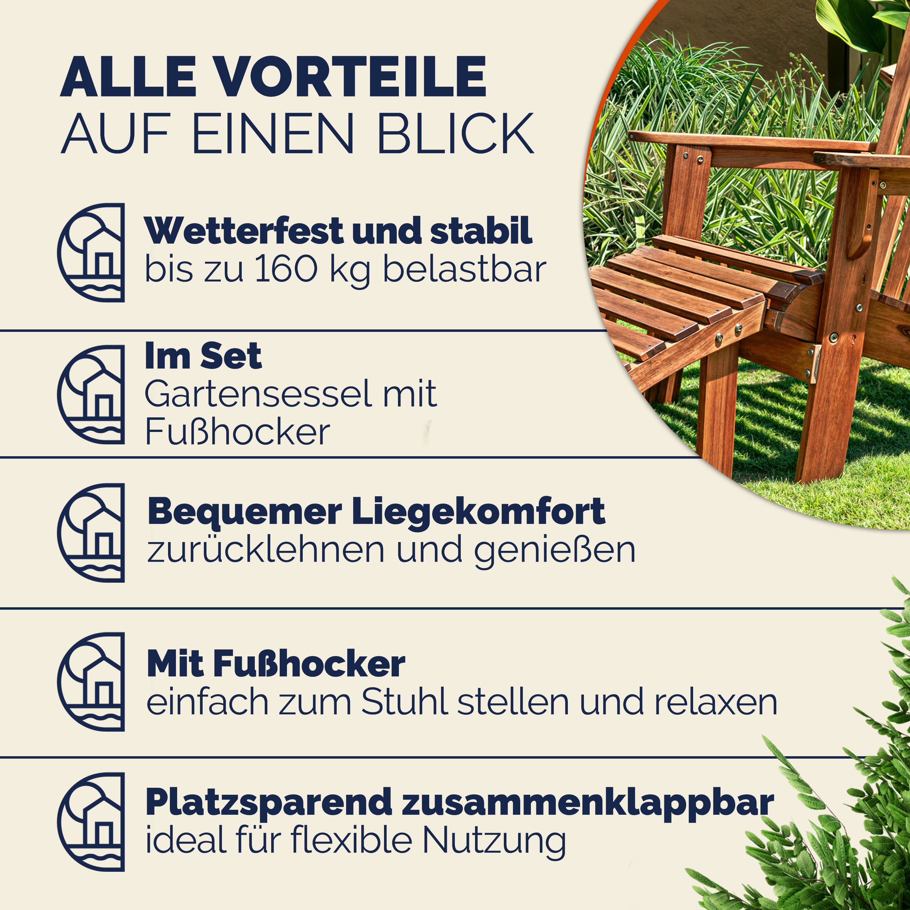 Casaria Gartensessel