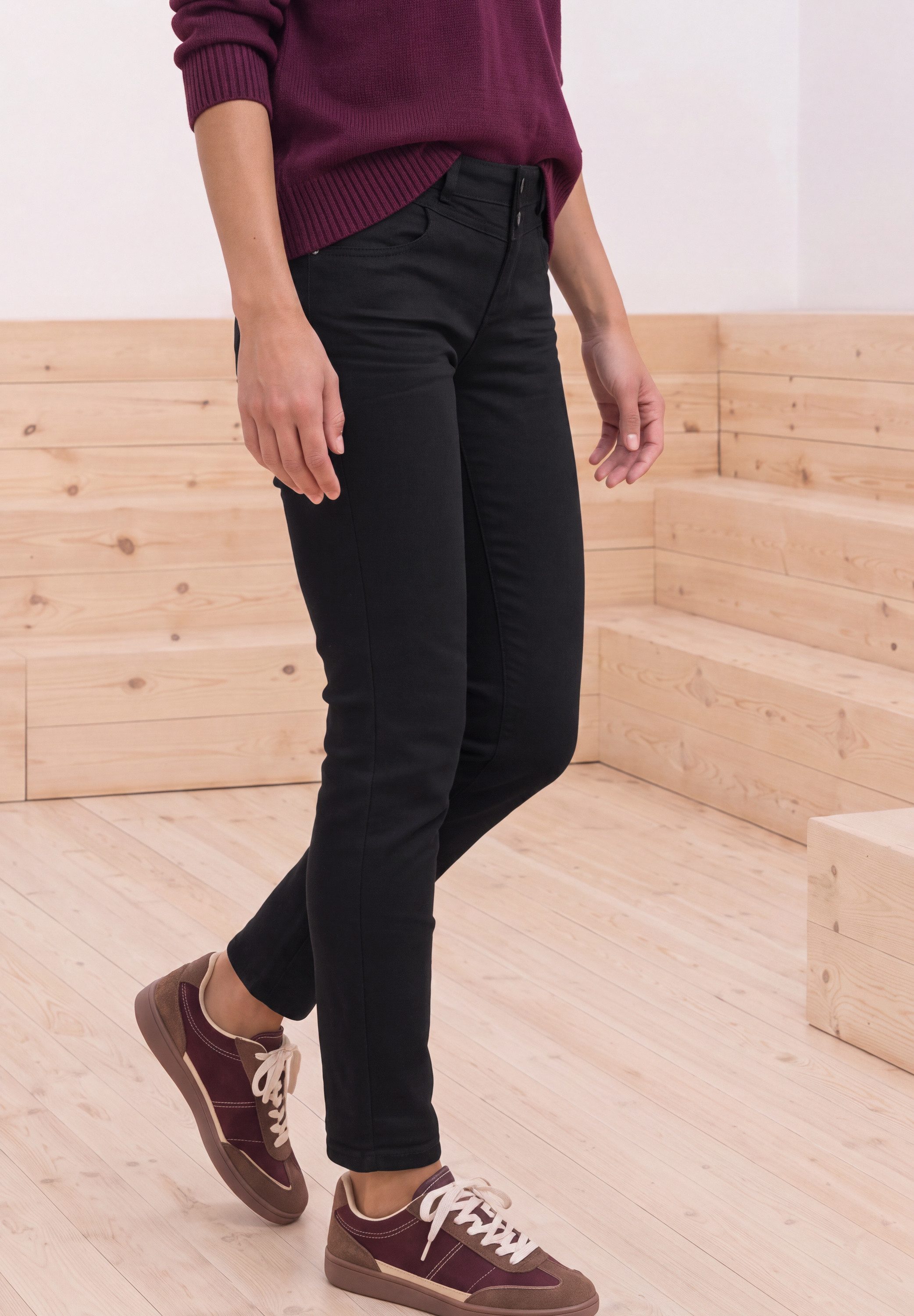 STREET ONE 5-Pocket-Jeans Style Jane im Casual Fit / Viskose-Stretch
