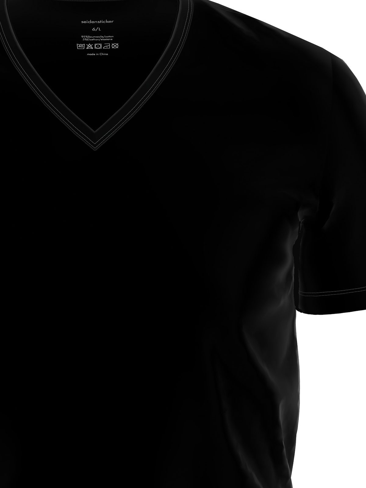 Seidensticker schwarze Rose Unterziehshirt 2er Pack Herren T-Shirt 1/2 Arm (Spar-Set, 2-St) keine/nicht relevant, Markenqualität, figurbetont, Uni, mit Baumwolle