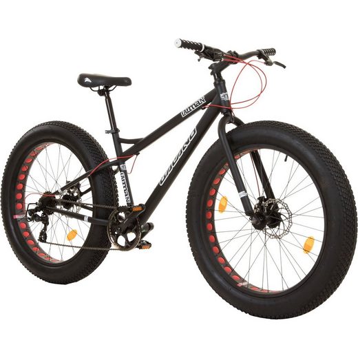 Galano Mountainbike »Fatman 4.0«, 7 Gang, Kettenschaltung, 26 Zoll Fatbike für Damen und Herren 155 - 180 cm MTB Fahrrad Fat Bike
