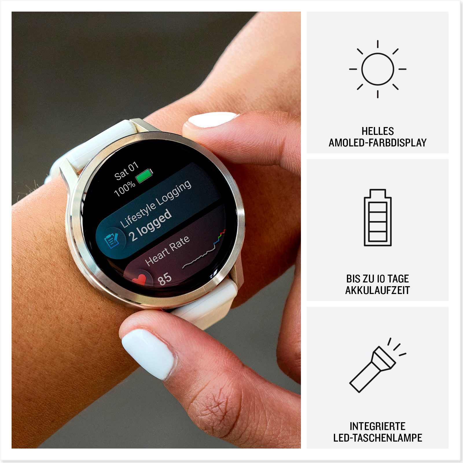 Garmin Venu 4 Smartwatch (3,04 cm/1,2 Zoll, Garmin)