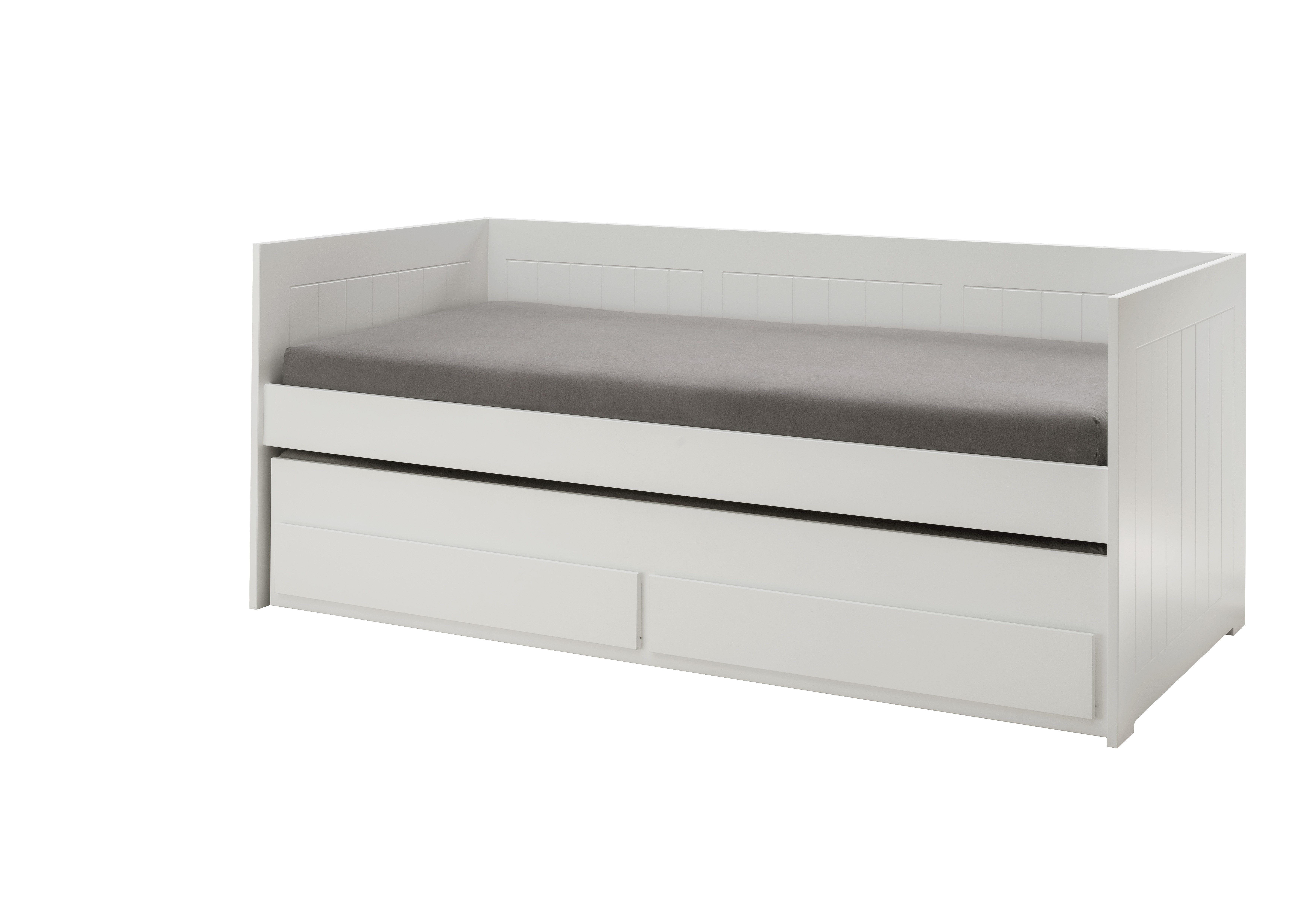 Wohnglücklich Bettbank Emma mit Auszugsbett, im modernen, scandinavian Stil