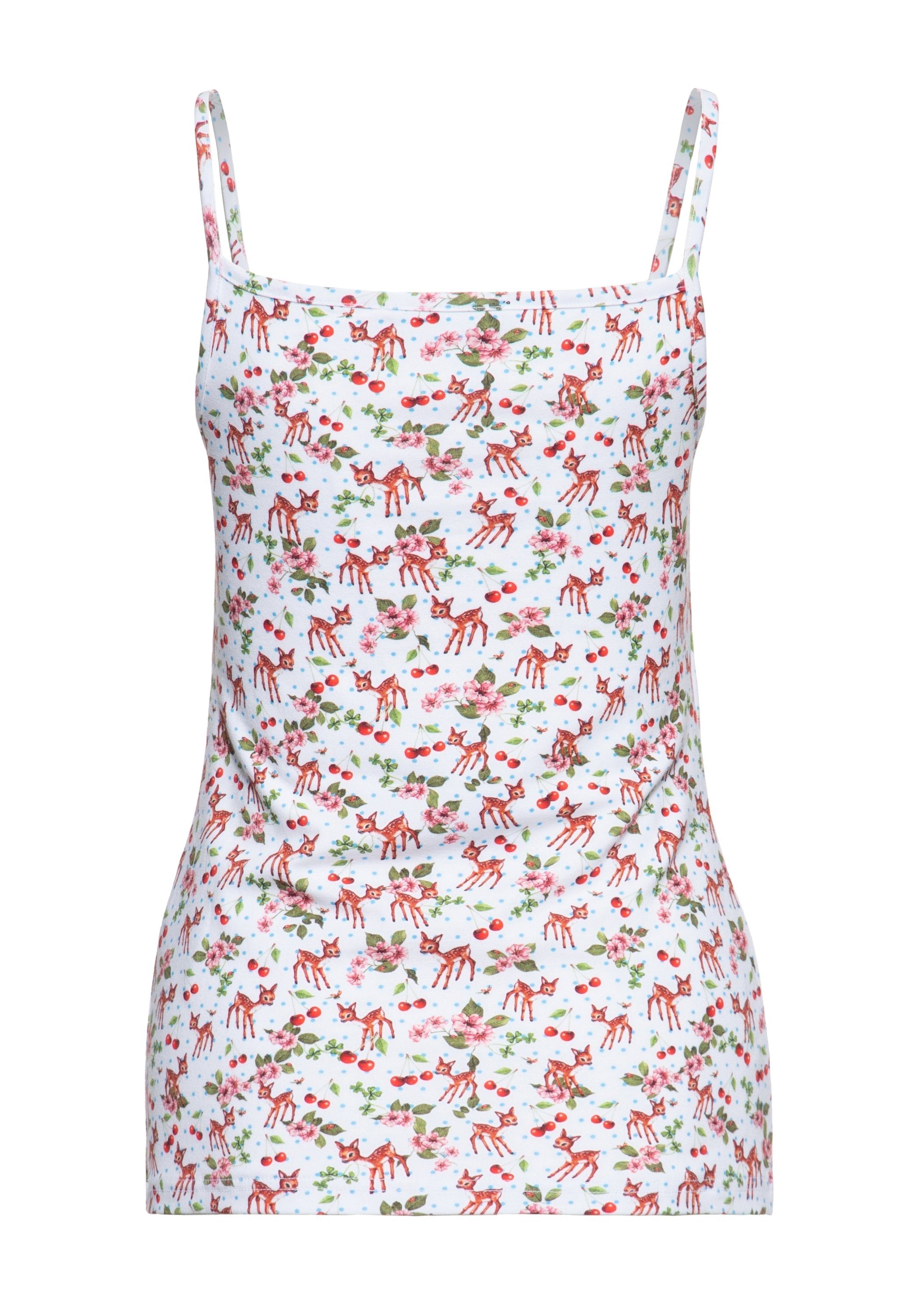 QueenKerosin Blusentop Deer mit All-over-Print im günstig online kaufen