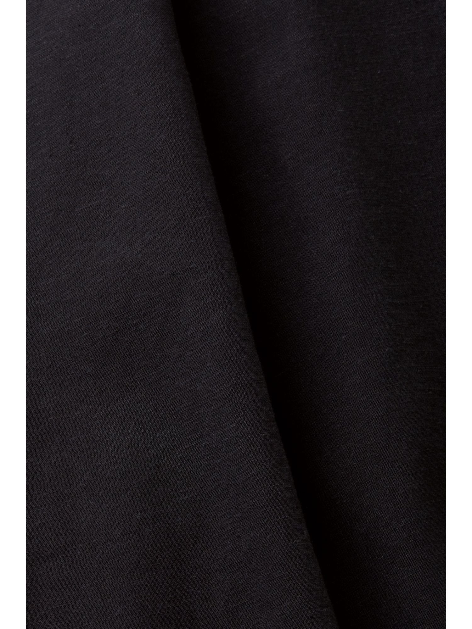 BLACK mit Leinen Blusenkleid Strandkleid Esprit