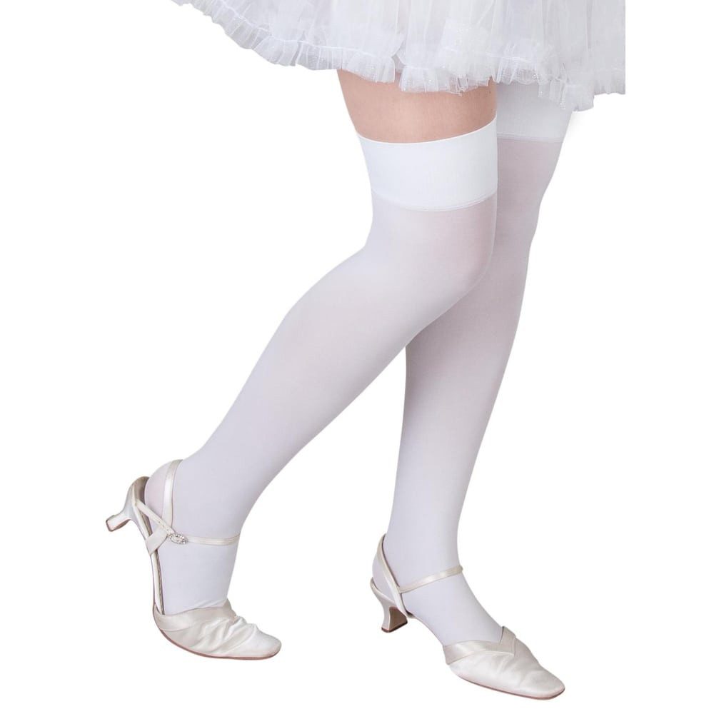 MICA Kostüm Overknees - für Erwachsene - weiß - Größe L/XL