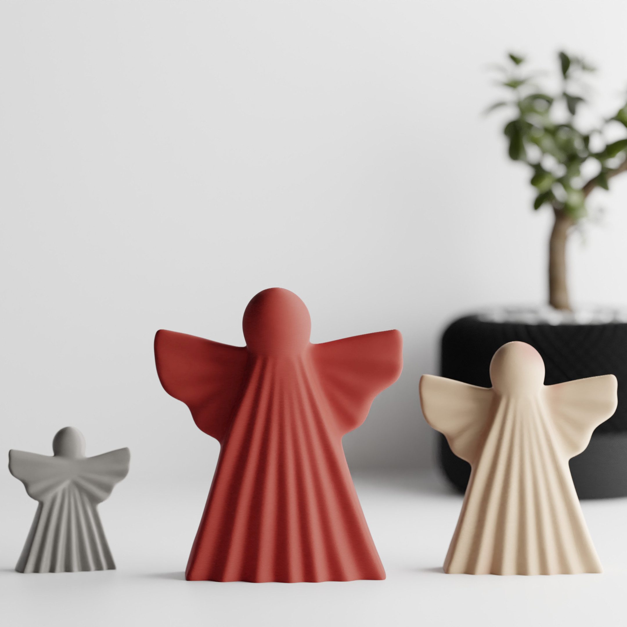 Shapes - Decorations Engelfigur Deko Engel 3er Set – moderne Weihnachtsdekoration (Spar-Set, 3er-Set), Weihnachten
