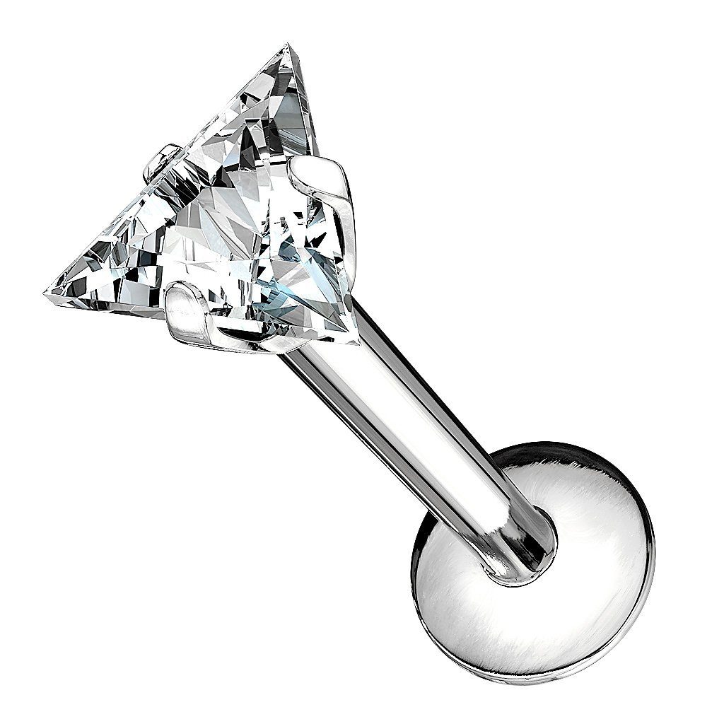 Taffstyle Piercing-Set Lippenpiercing Dreieck Kristall Labret günstig online kaufen