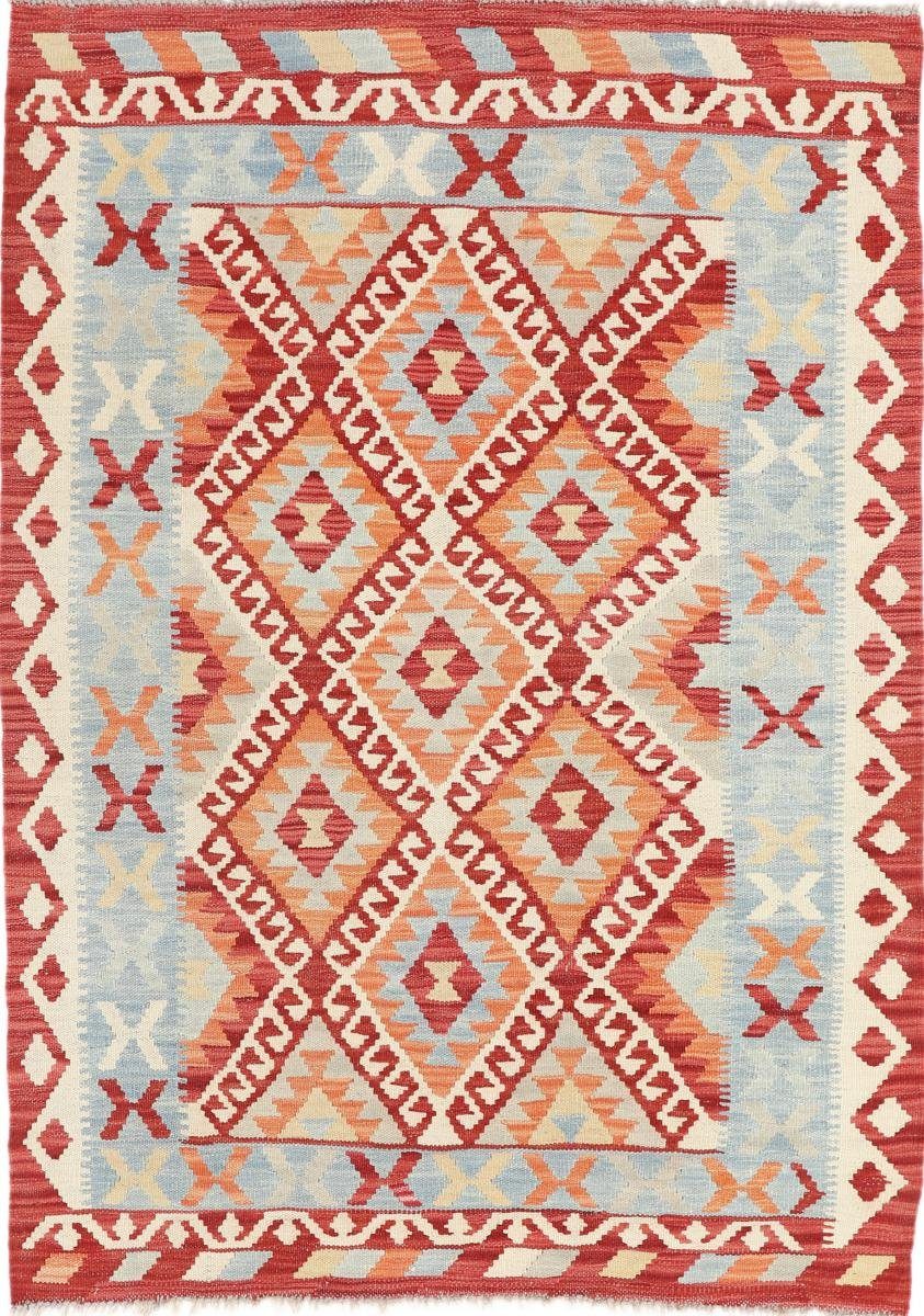 Orientteppich Kelim Afghan 105x147 Handgewebter Orientteppich, Nain Trading, rechteckig, Höhe: 3 mm