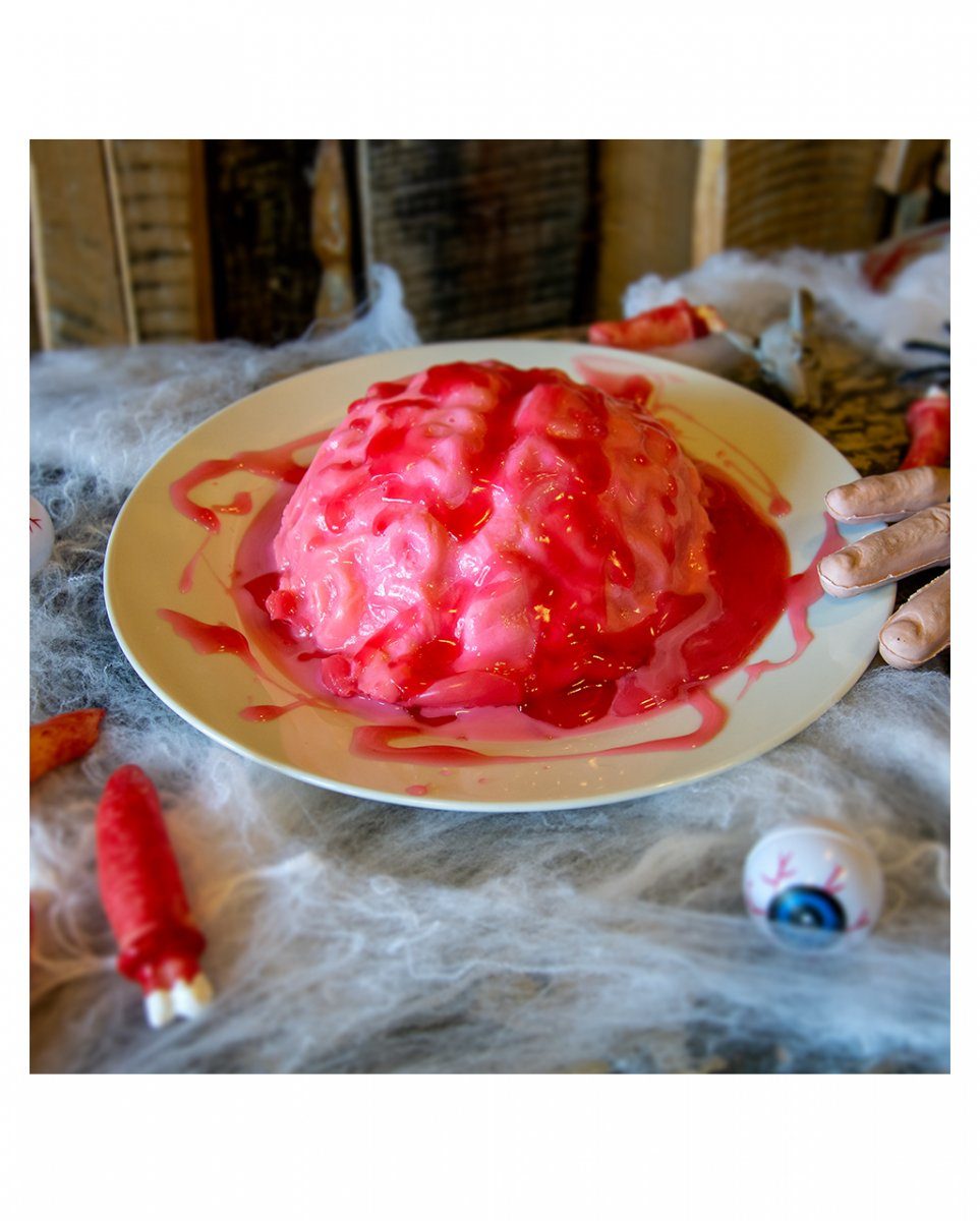 Horror-Shop Dekofigur Puddingform Gehirn Halloween