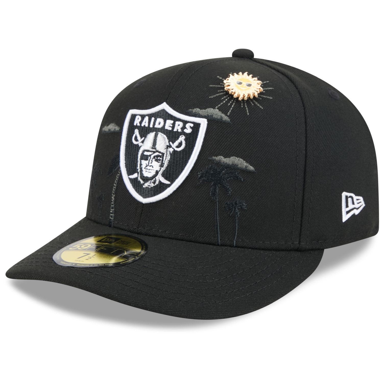 New Era Fitted Cap 59Fifty Low Profile SUN PIN Las Vegas Raiders