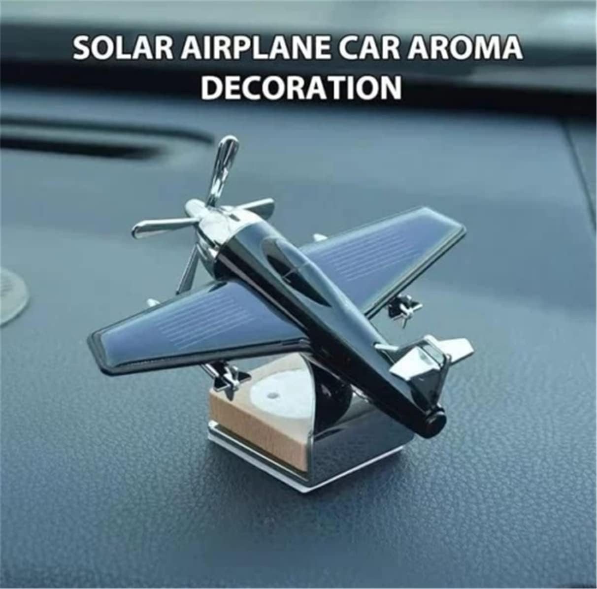 FELIXLEO Modellflugzeug Solar Auto Lufterfrischer Flugzeug Aroma Diffuser Dekoration Schwarz, (1-tlg)