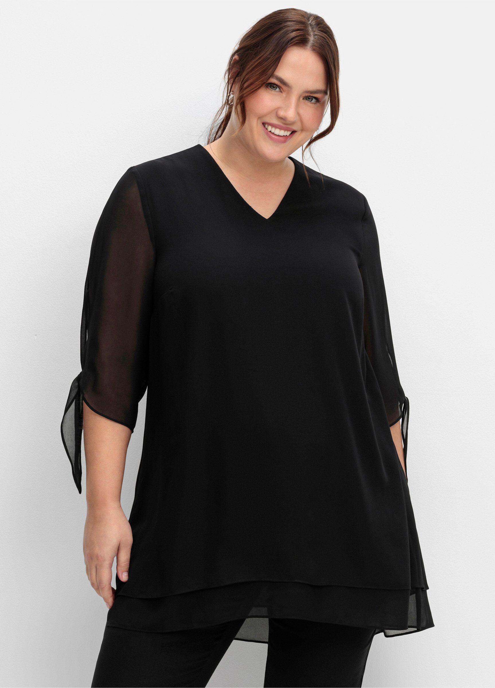 Sheego Klassische Bluse Chiffonbluse günstig online kaufen