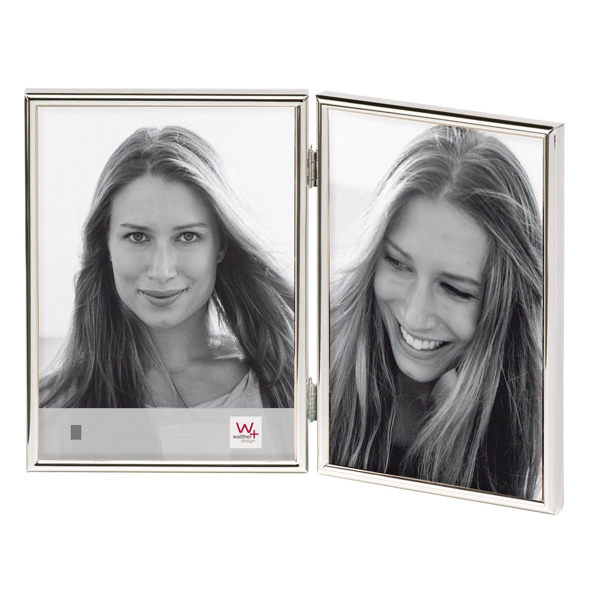Walther Design Bilderrahmen Chloe Portraitr 2X9x13 cm silber | Einzelrahmen