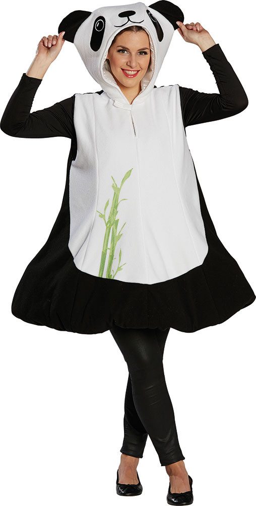 Kostüm Panda Damenkostüm mit Kapuze