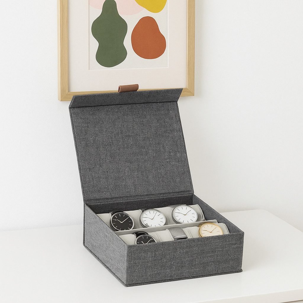 hausleben Uhrenbox Faltbar für 6 Uhren (1 St), 16,8 x 16,2 x 7 cm, Aufbewah günstig online kaufen