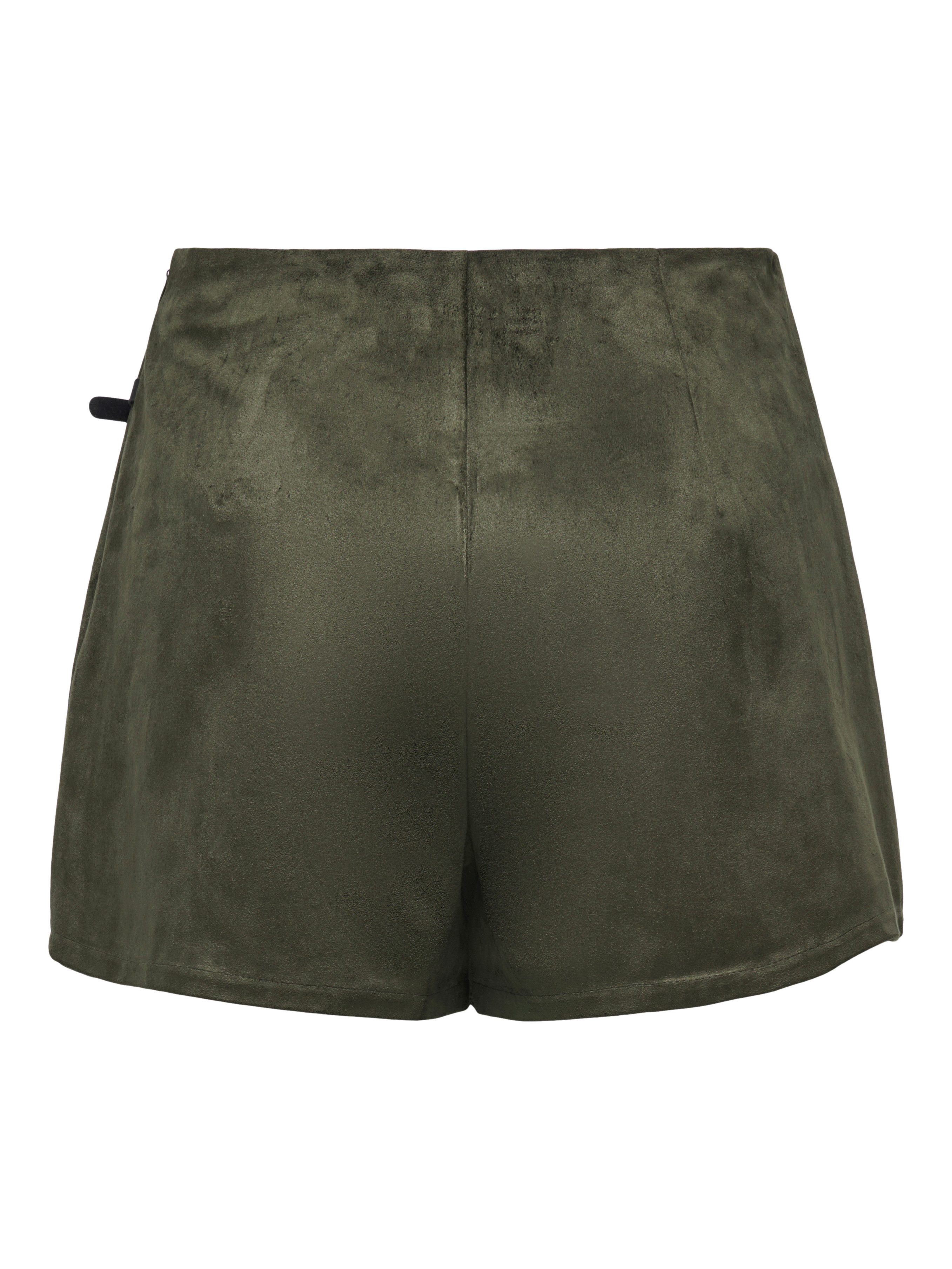 ONLY Hosenrock ONLTAVIA HW FAUX SUEDE SKORT PNT Materialmix, Wildlederimitat