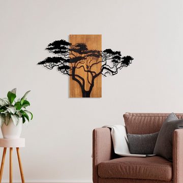 Wallity Wanddekoobjekt TNL3152,Schwarz, 90 x 58 cm, 100% Holz