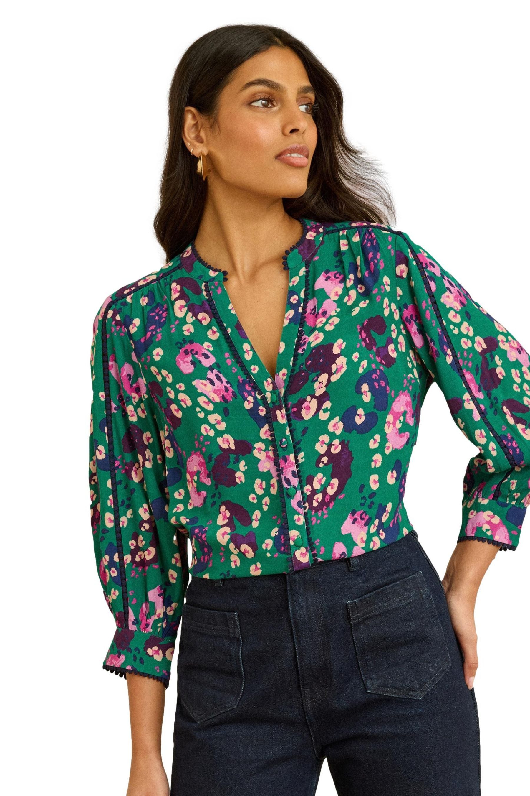 Langarmbluse Love & Roses Langärmelige Bluse mit 3/4-Ärmeln
