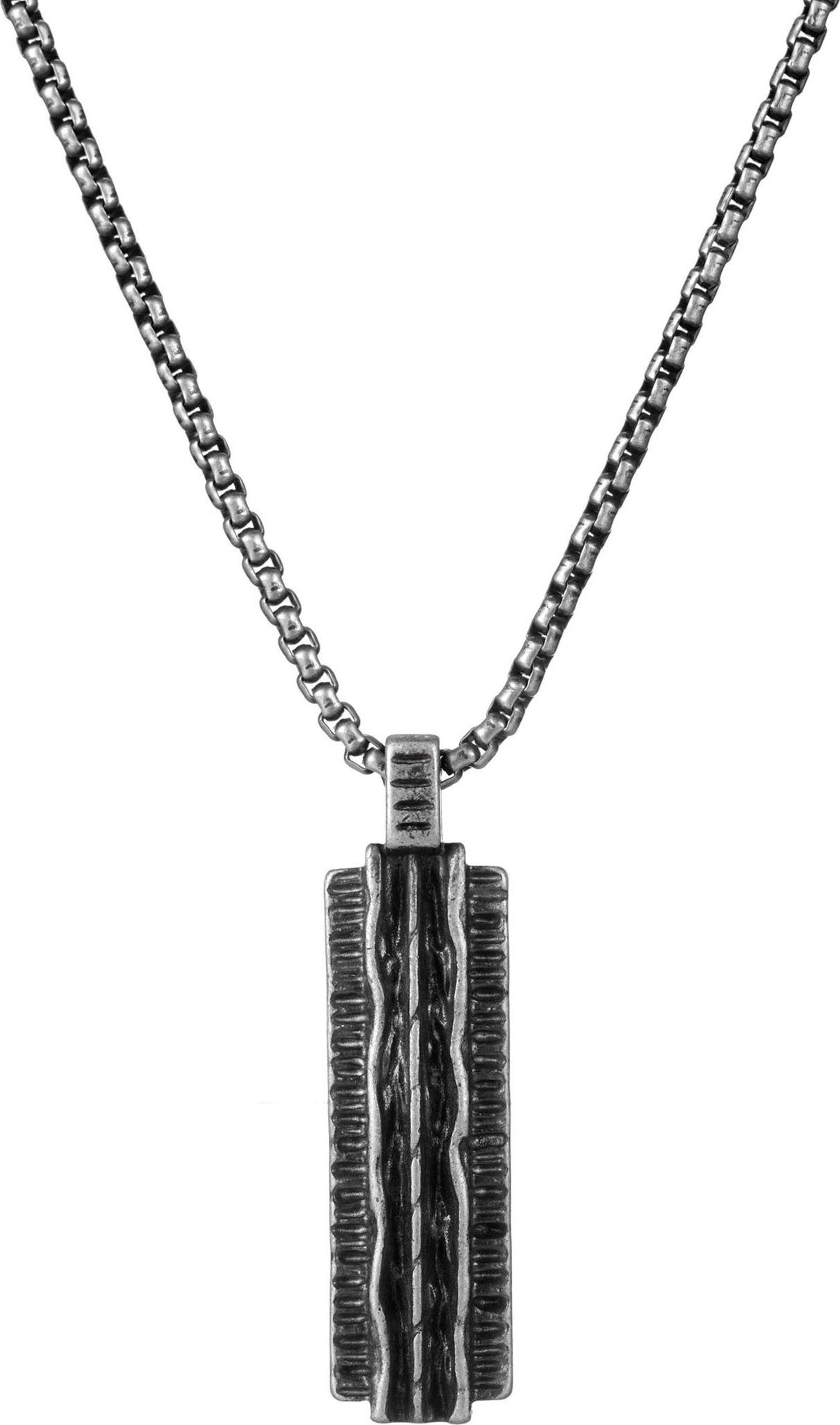 Firetti Kette mit Anhänger Schmuck Geschenk Edelstahl Halsschmuck Halskette Venezianerkette Holz