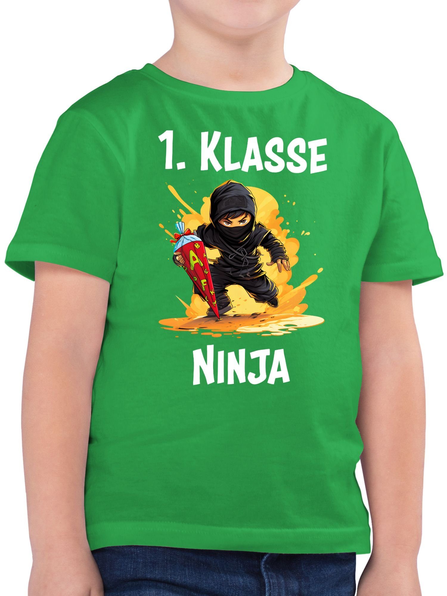 Shirtracer T-Shirt Ninja Einschulung Schulkind Schulanfang 1. Klasse Erste (1-tlg) Einschulung Junge Schulanfang Geschenke
