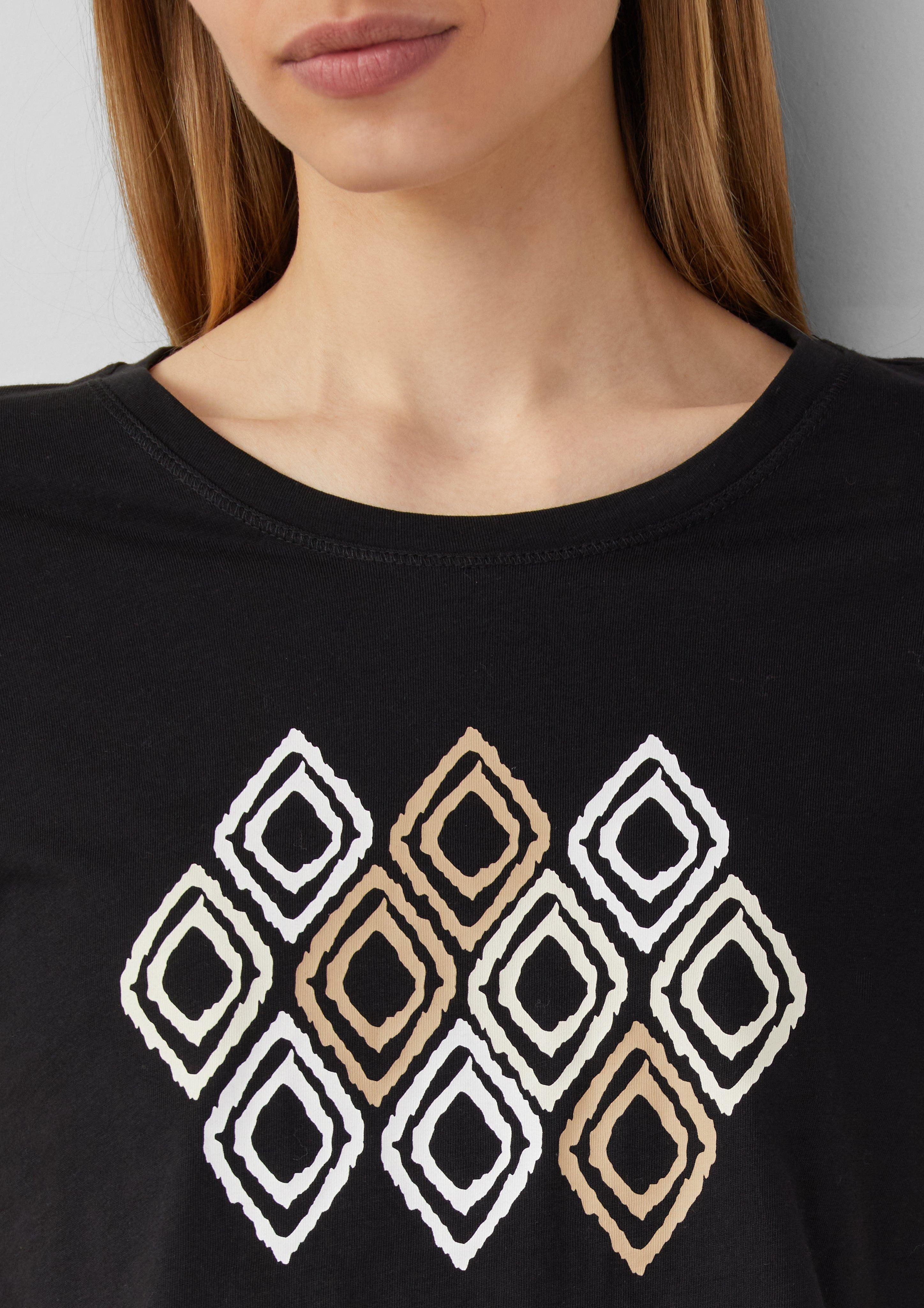 s.Oliver Shirttop Jersey-T-Shirt mit Frontprint günstig online kaufen